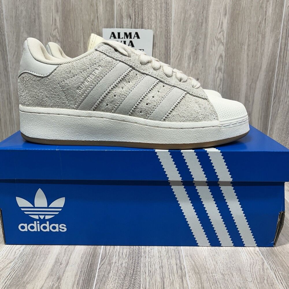 Adidas Superstar XLG Wonder White Shoes Sneakers IG2124 Woman’s Sz 8